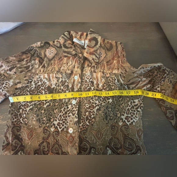 Alfred Dunner Sheer Animal Leopard Print Jacket Size 6P - Picture 9 of 13